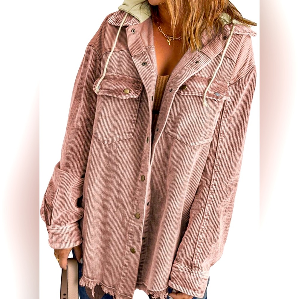 Corduroy jacket. Pink 2x